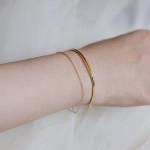 NEW Gold Semi Circular Multi Layer Chain Bracelet